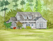 Large(8.5x11”) Watercolor Home Portrait