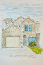 Large(8.5x11”) Watercolor Home Portrait