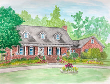 Large(8.5x11”) Watercolor Home Portrait