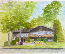 Large(8.5x11”) Watercolor Home Portrait
