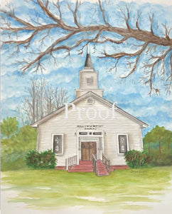 Holly Grove Baptist Church Painting