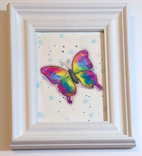Framed Butterfly Watercolor