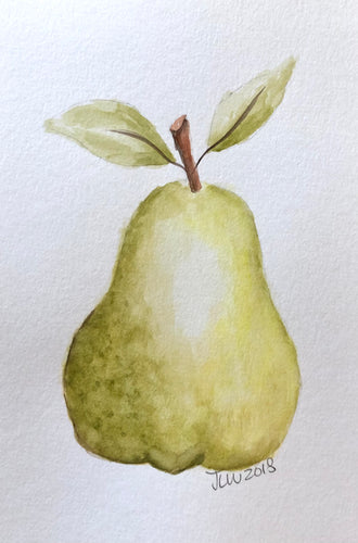 Pear Watercolor Painting