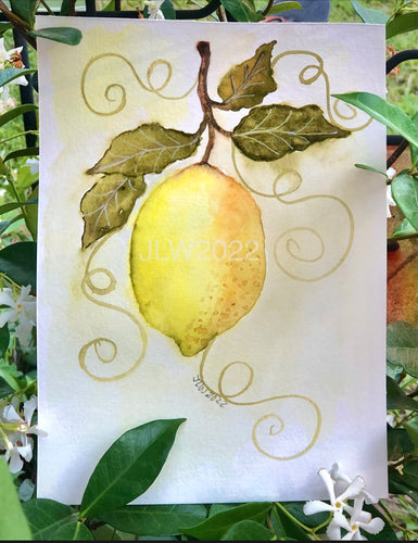 Lemon Watercolor Painting