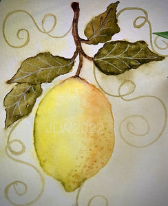 Lemon Watercolor Painting