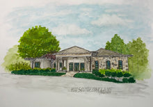 Large(8.5x11”) Watercolor Home Portrait