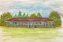 Large(8.5x11”) Watercolor Home Portrait