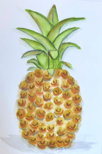 Pineapple Watercolor Painting