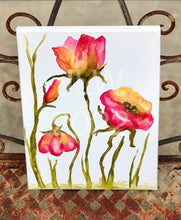 Poppy Magic watercolor canvas