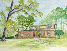 Large(8.5x11”) Watercolor Home Portrait