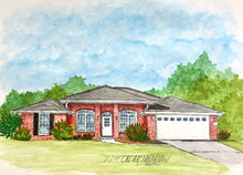 Large(8.5x11”) Watercolor Home Portrait