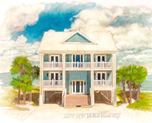 Large(8.5x11”) Watercolor Home Portrait