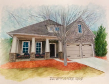 Large(8.5x11”) Watercolor Home Portrait