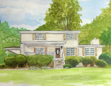 Large(8.5x11”) Watercolor Home Portrait