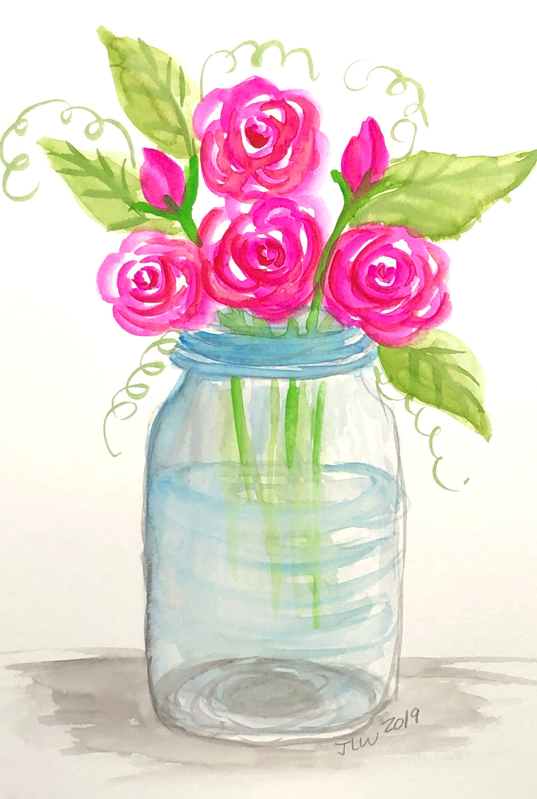 Mason Jar Roses