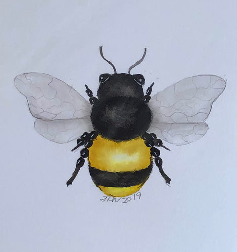 Bumblebee Watercolor Painting