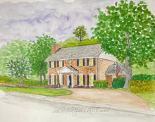 Large(8.5x11”) Watercolor Home Portrait