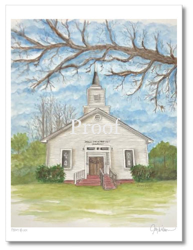 Holly Grove Baptist Church Painting