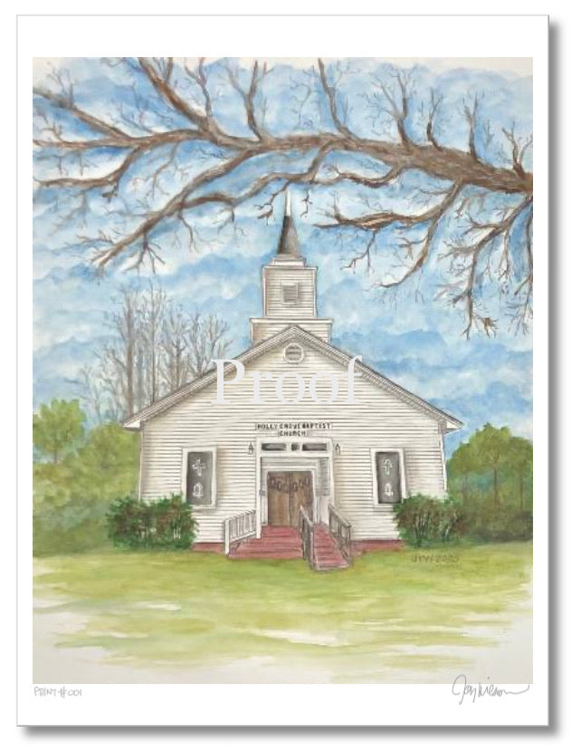 Holly Grove Baptist Church Painting