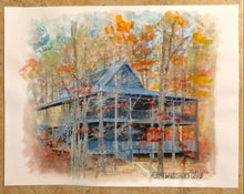 Large(8.5x11”) Watercolor Home Portrait