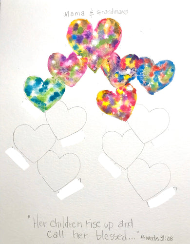 Large Mother’s Heart Watercolor
