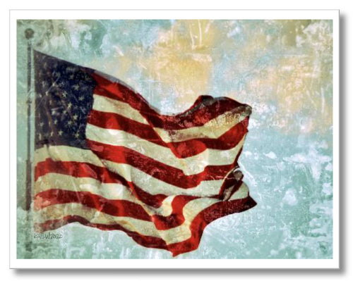 Grunge Flag Graphic Print
