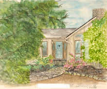 Large(8.5x11”) Watercolor Home Portrait