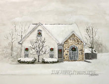 Large(8.5x11”) Watercolor Home Portrait